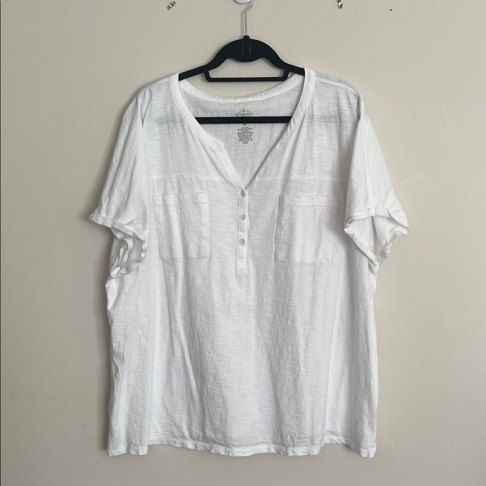 St. John's Bay White Short Sleeve Women's Tee
